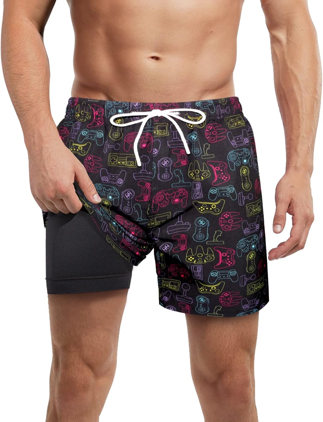 Quick Dry UPF 50+ Swim Trunks - Anti Chafe Compression Liner