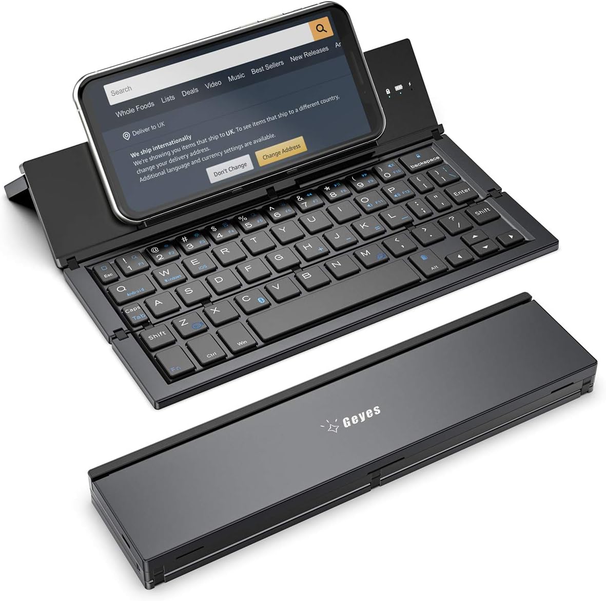 Ultra-Portable Geyes Foldable Bluetooth Keyboard