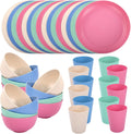 Wheat Straw 36 Pc Dinnerware Set for 12 - Lightweight Unbreakable
