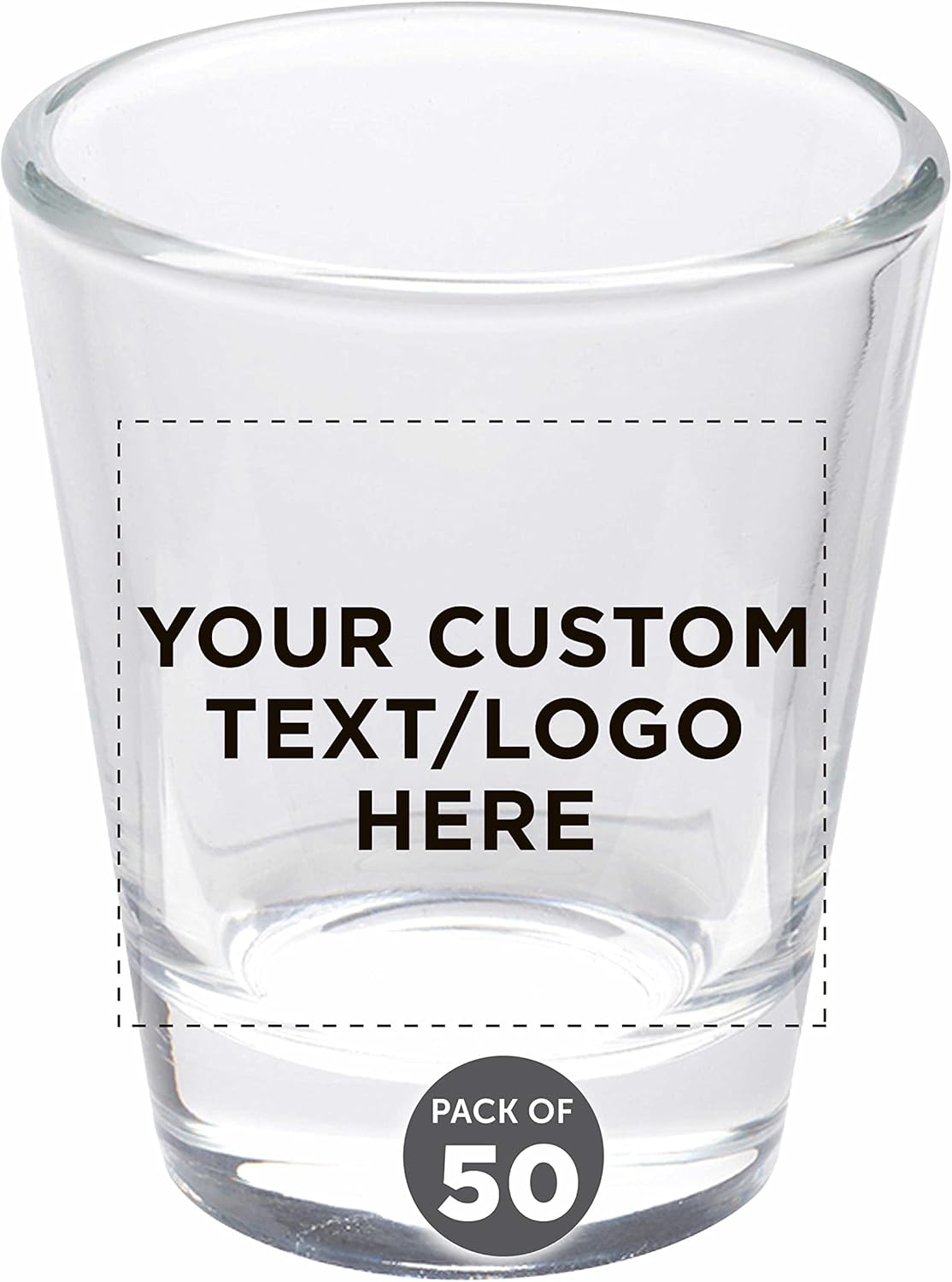 Custom Shot Glasses Set of 50 for Weddings and Parties