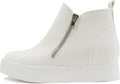Soda Taylor Hidden Wedge Sole Booties Ankle Heels Sneaker Shoes 1