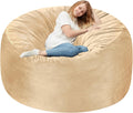 Homguava 6FT Bean Bag Chair with Memory Foam - Giant Khaki Comfort