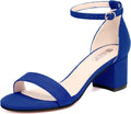 IDIFU Women's Cookie-LO Low Block Heels Chunky Sandals (Style GQSN)