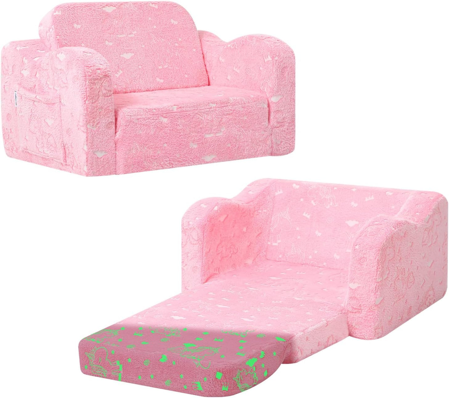 MeMoreCool GlowinTheDark Unicorn Toddler Chair for Kids
