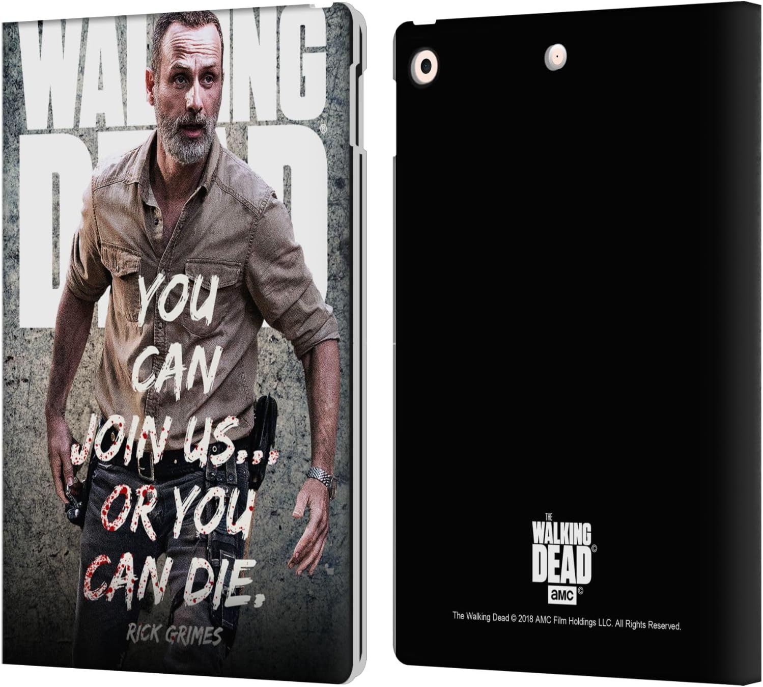 AMC The Walking Dead Join Us Rick Grimes Leather Wallet Case