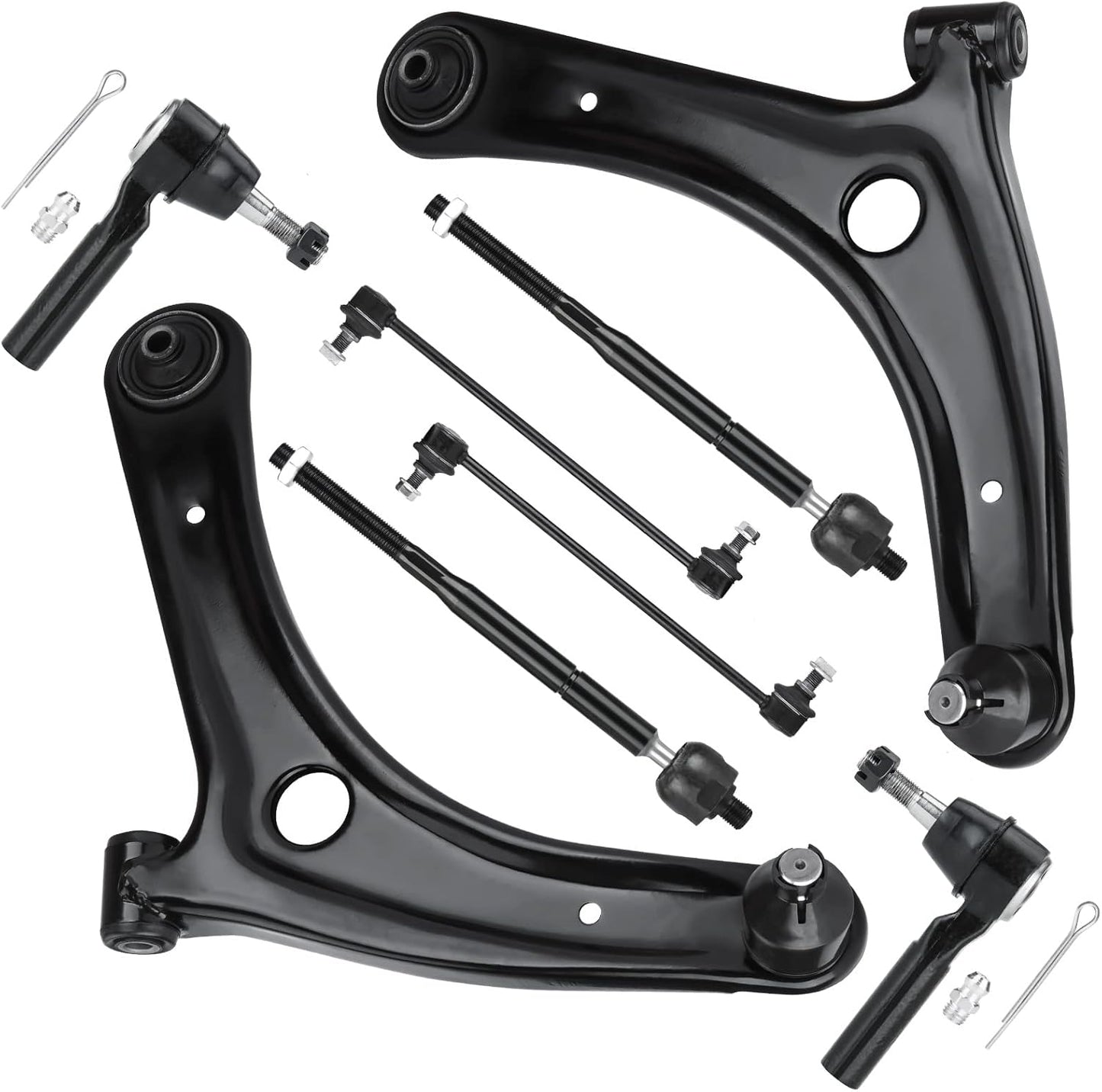 8PCS Front Lower Control Arms Suspension Kit for Dodge & Jeep