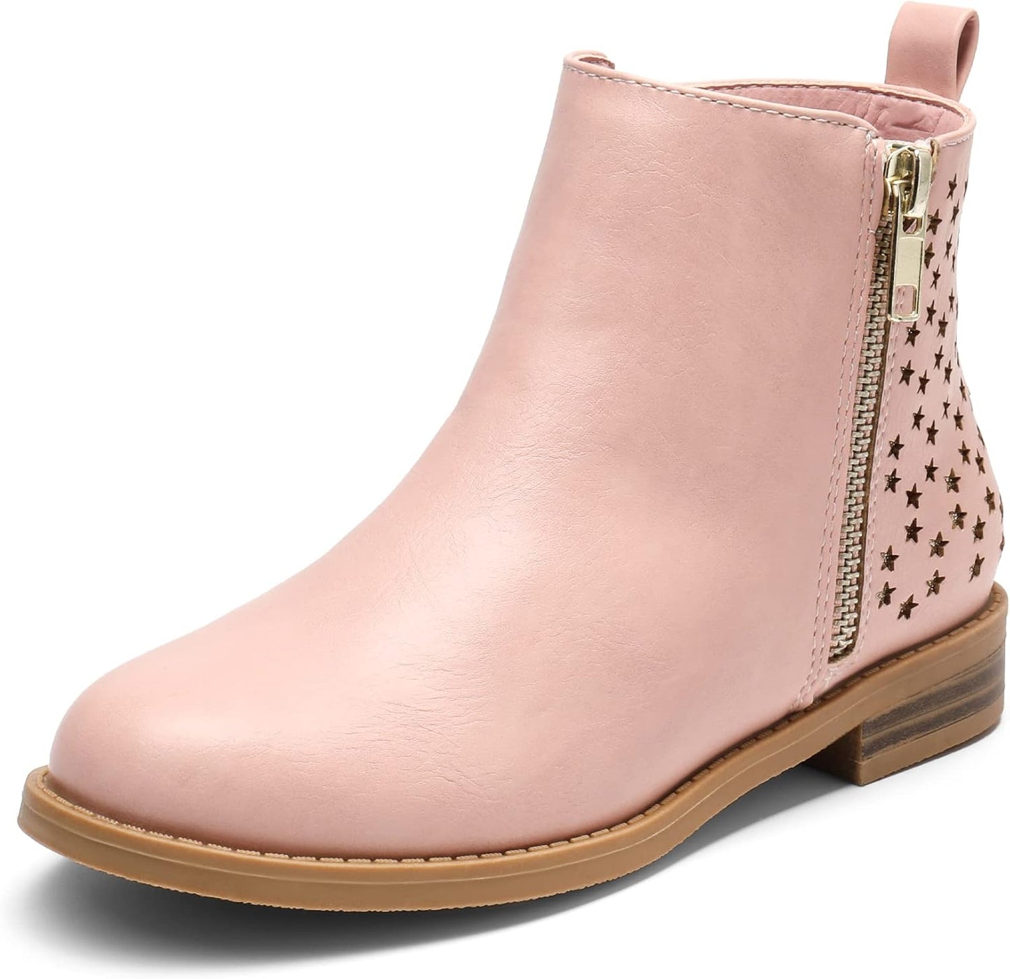 DREAM PAIRS Girls Ankle Boots with Glitter Stars for Kids