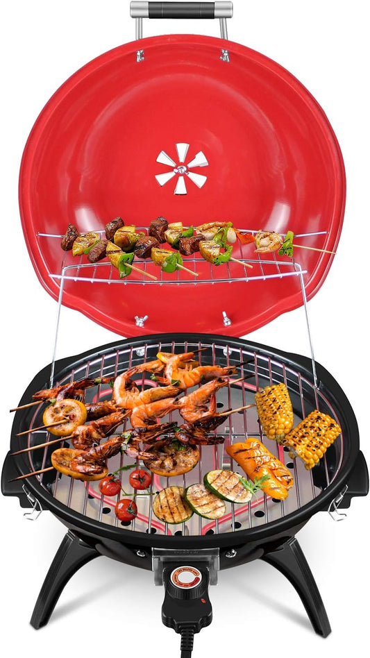 Techwood 1600W Electric Grill for Indoor and Outdoor Cooking