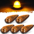 Partsam Amber Teardrop Cab Light 9LED Marker Light 5pcs - Bright, Low