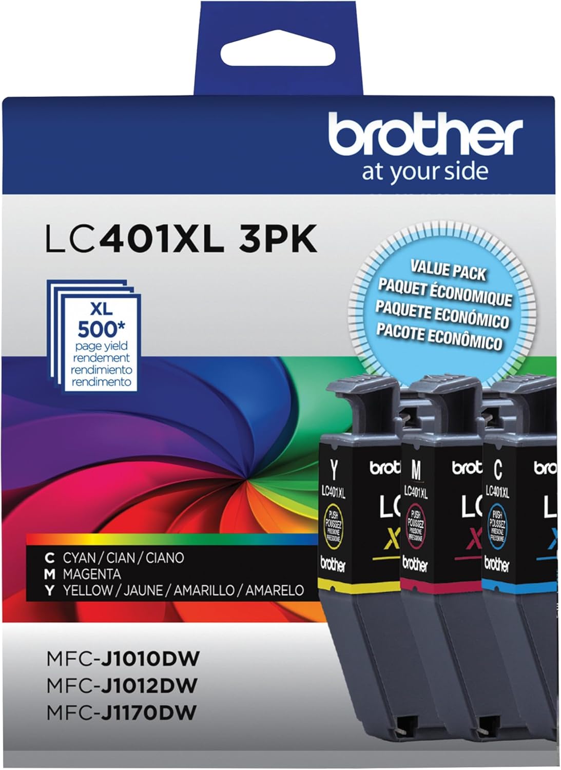 Vibrant Color Trio Brother LC401XL 3PK Ink Set