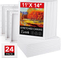 11x14 Canvases for Painting 24 Pack - Blank Stretched Cotton Canvases