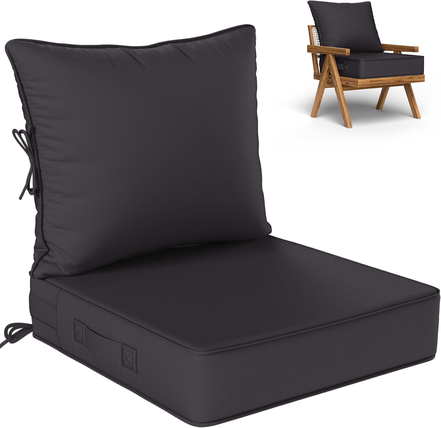 Outdoor Seat Cushion Set for Patio Furniture - Waterproof & Durable