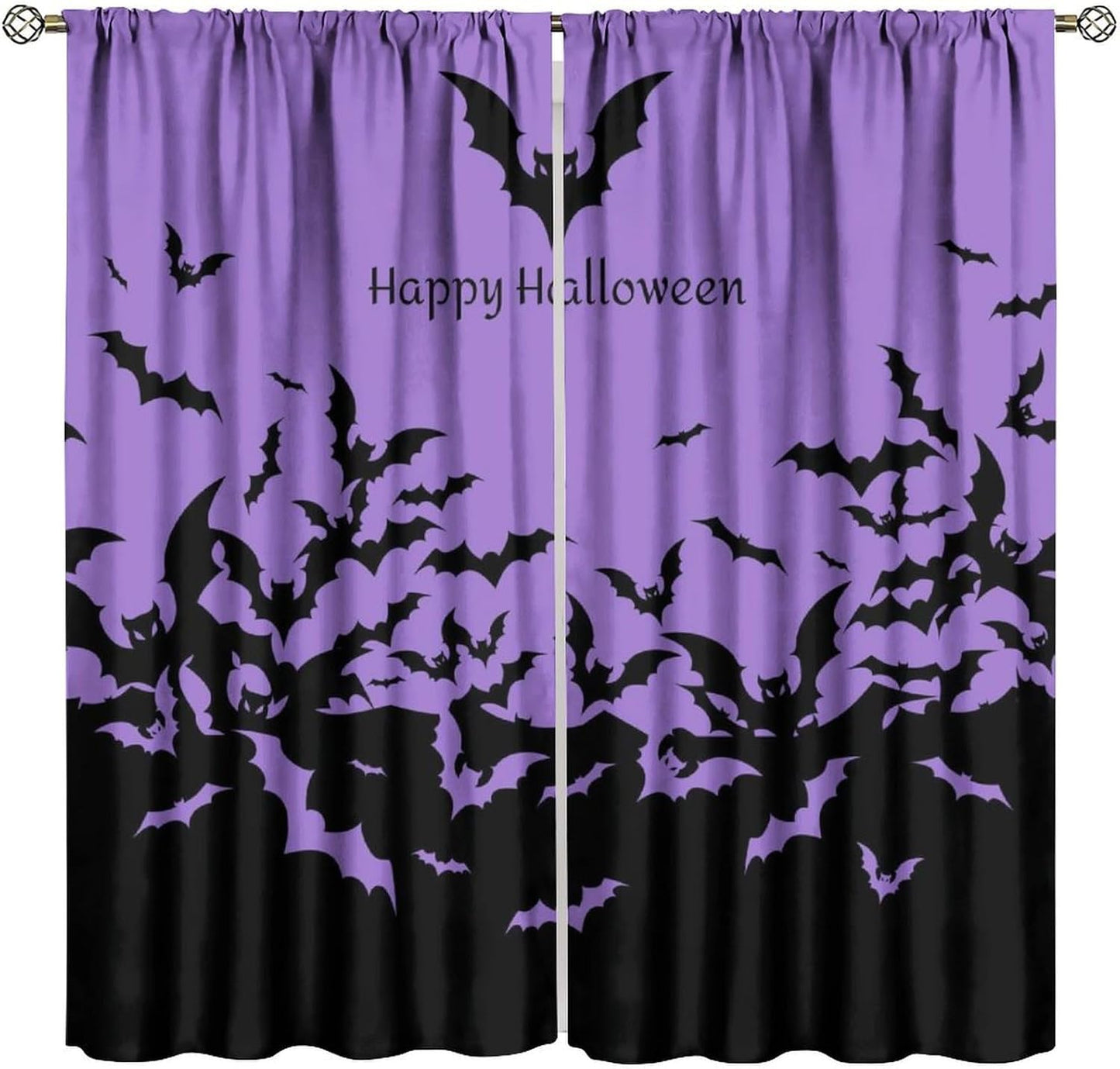 Spooky Bat Theme Kids Curtains - 30% Blackout!