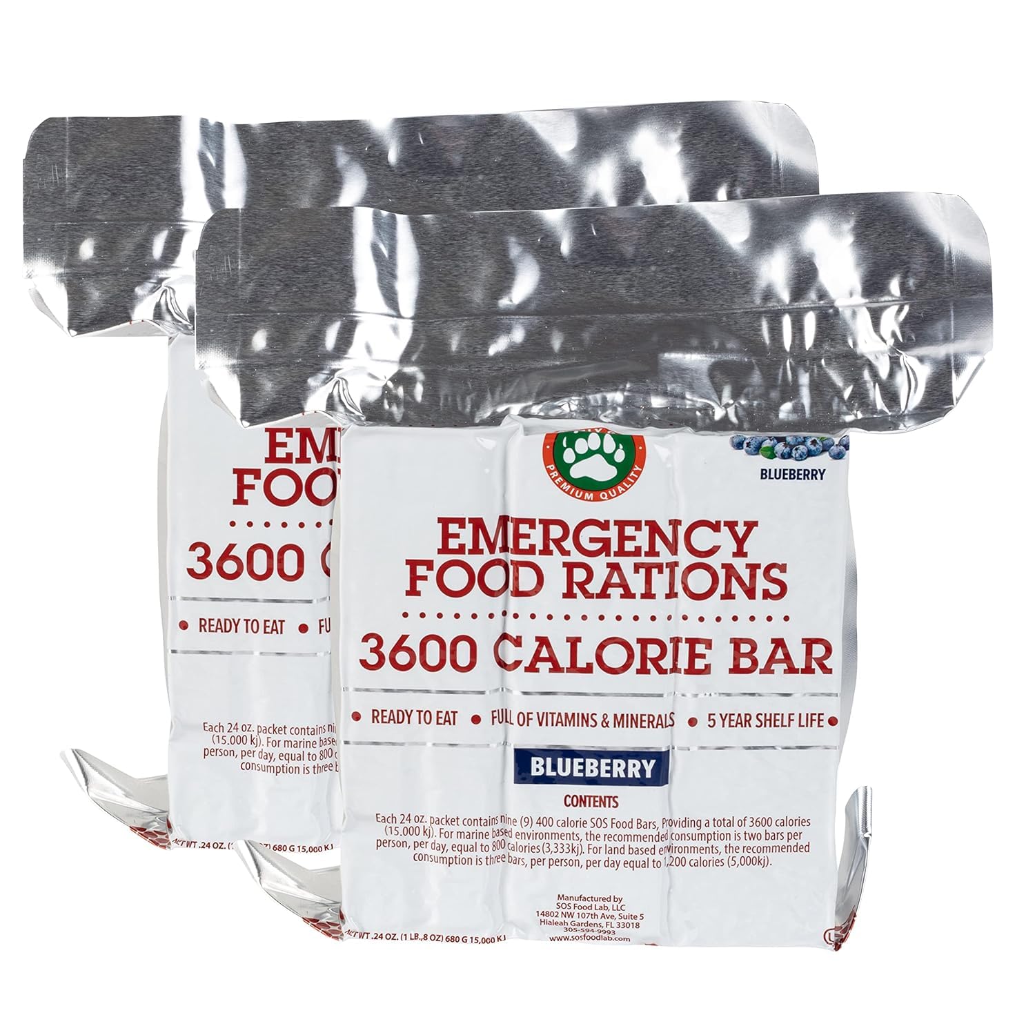 Emergency Blueberry & Vanilla Cake Bars - 6 Days Supply