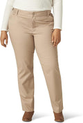 Lee Women's Plus Size Wrinkle Free Relaxed Fit Straight Leg