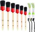 11Pcs Auto Detailing Set Boar Hair Brushes - 6 Sizes for Interior