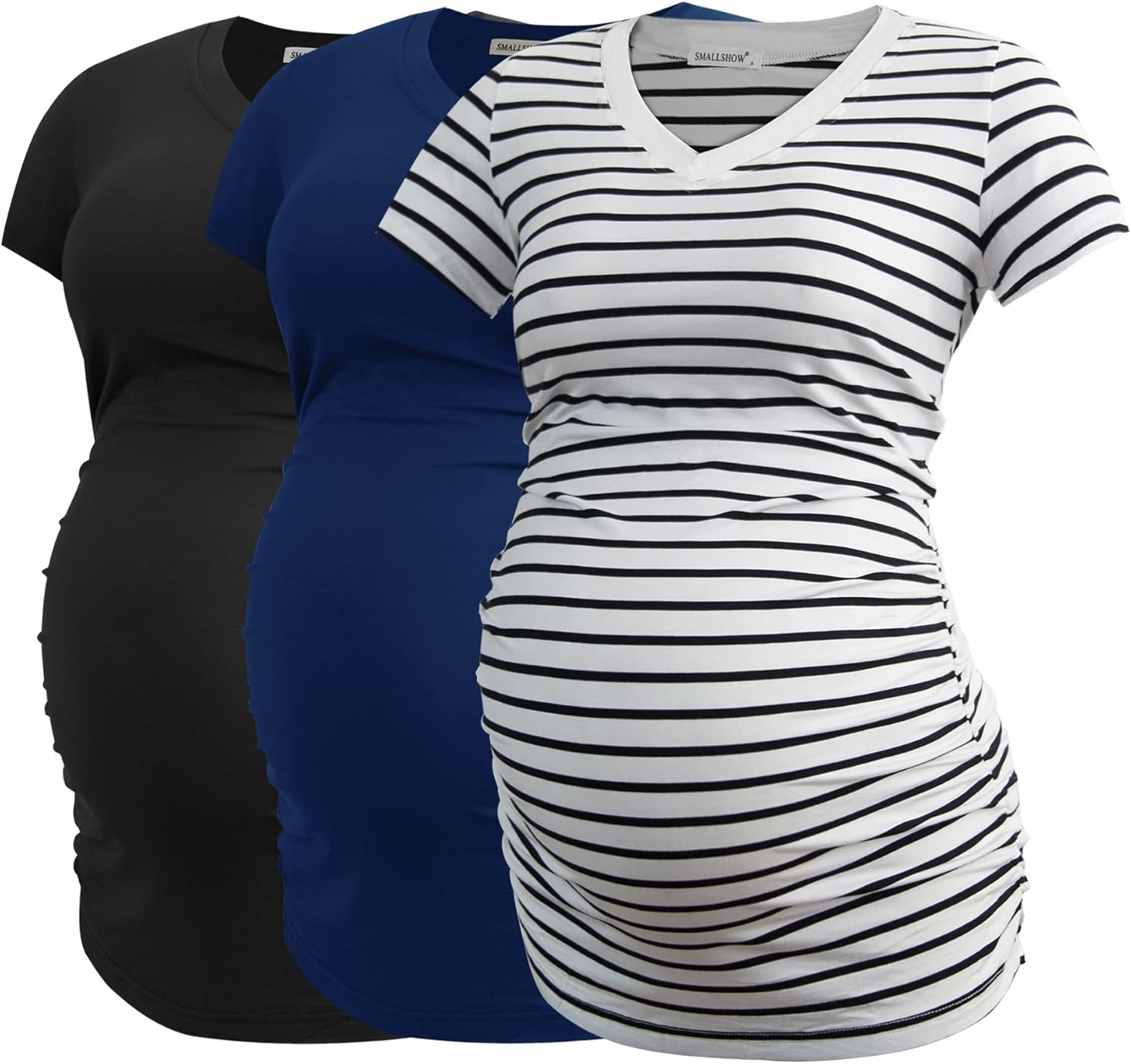 Smallshow Women's V Neck Maternity Tops for Comfortable Style
