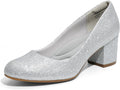 DREAM PAIRS Women's Pumps Low Chunky Block Heel - Comfortable Work