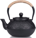 Sotya Cast Iron Teapot 40oz Tetsubin - Large Capacity, Enamel Interior