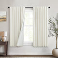 Short Black Out Curtains 54 in Long for Small Window - Room Darkening