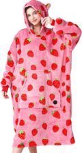THREE POODLE Wearable Blanket Hoodie for Women - Oversized Cozy Warmth
