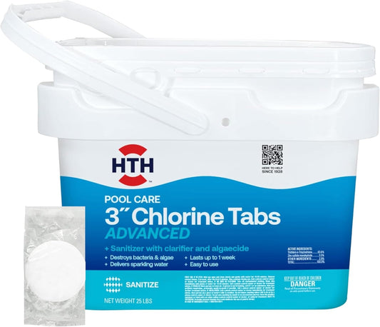 HTH 42055W Pool Care Chlorine Tabs for Clear Water All Season
