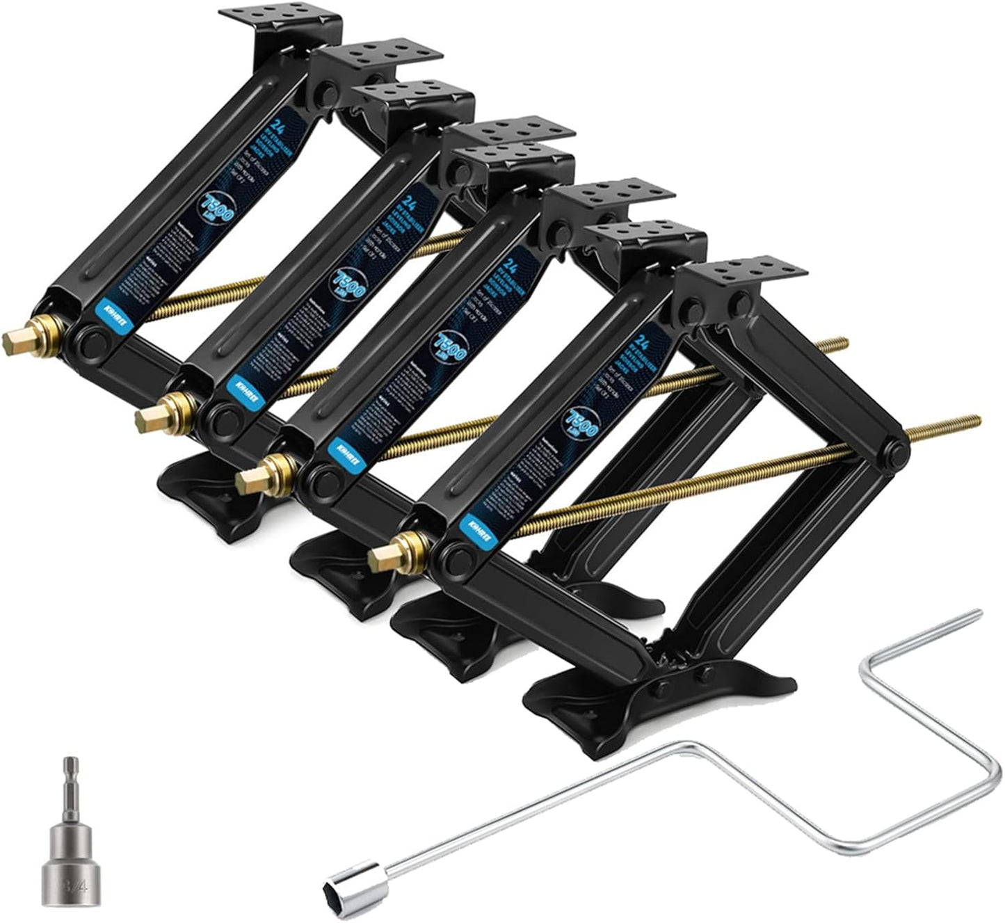 Kohree 7500lbs RV Stabilizer Leveling Scissor Jacks for Trailers