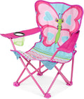 Melissa & Doug Cutie Pie Butterfly Camp Chair - Foldable Kids Outdoor