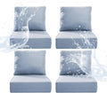 6 in Thicker Outdoor Chair Cushion 4 Sets - Waterproof Patio Cushion