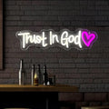 Trust in God Neon Sign - USB Powered Dimmable Spiritual Decor