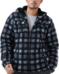 Heavyweight Sherpa Hoodies for Men Full Zip Up - Thick Fleece