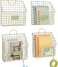 Wall File Organizer Mesh Hanging Files Holder 4-Pack - Stylish Storage