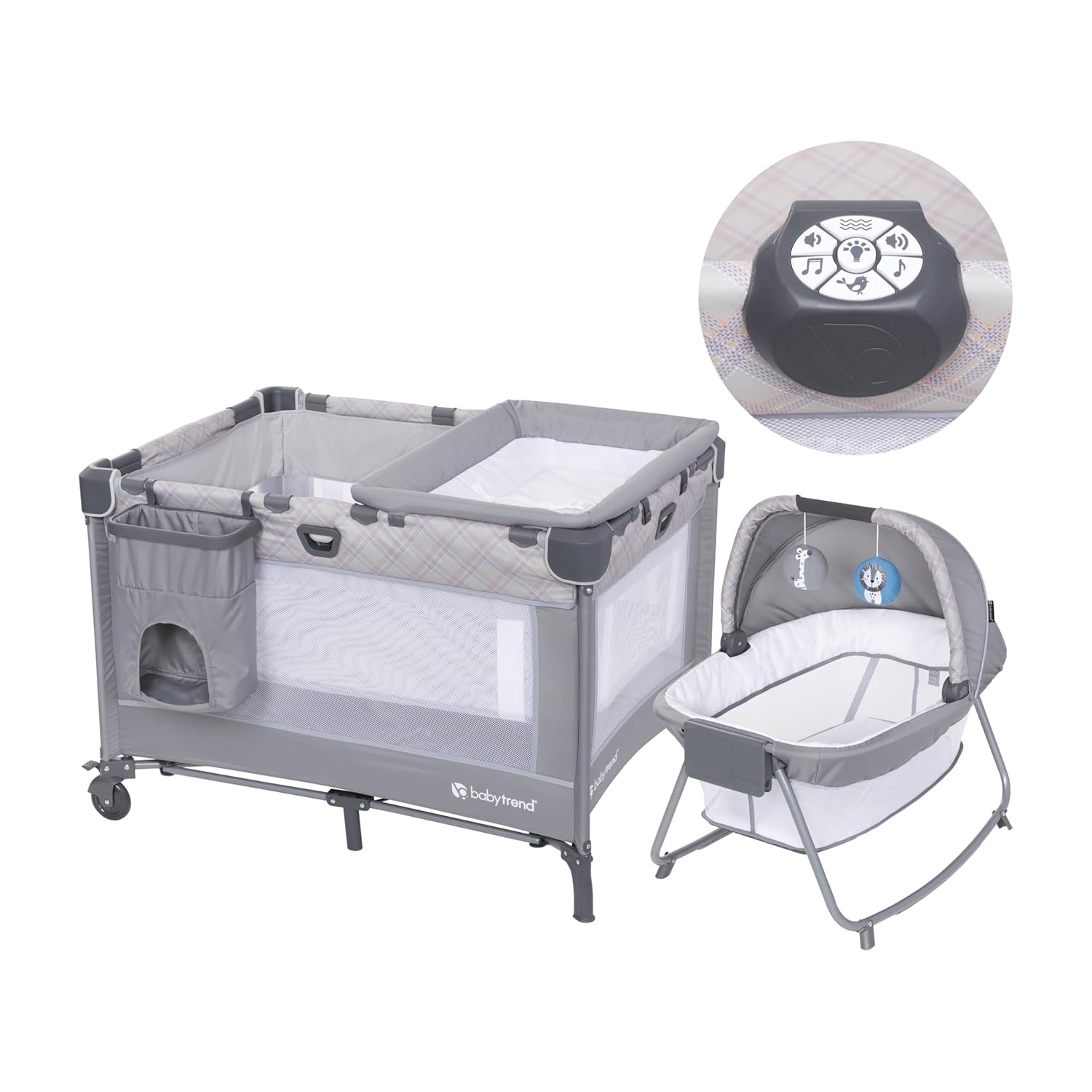 Baby Trend Lullaby Nursery Suite Playard with Rocking Lounger