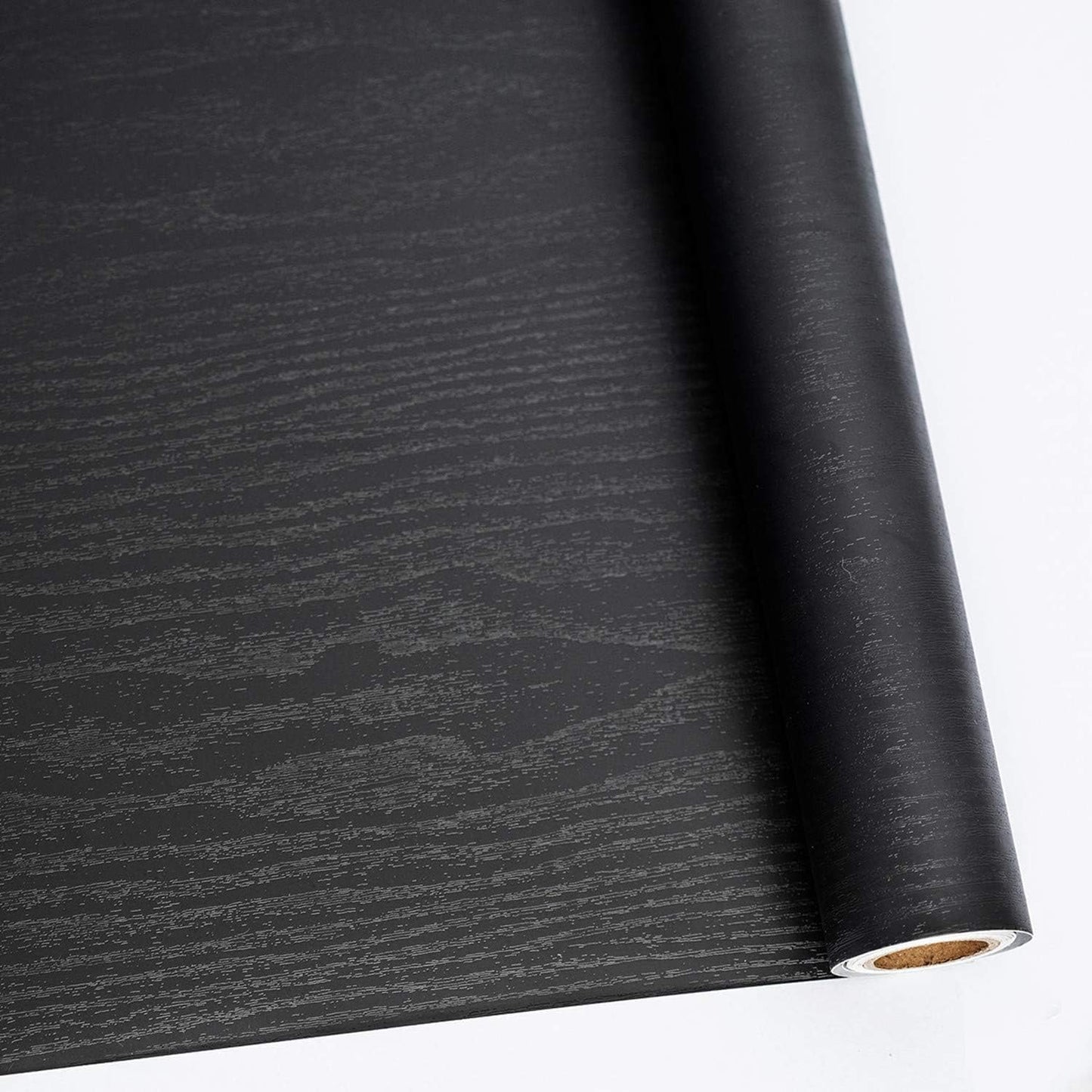 Abyssaly Black Wood Peel and Stick Paper for Easy Home Decor