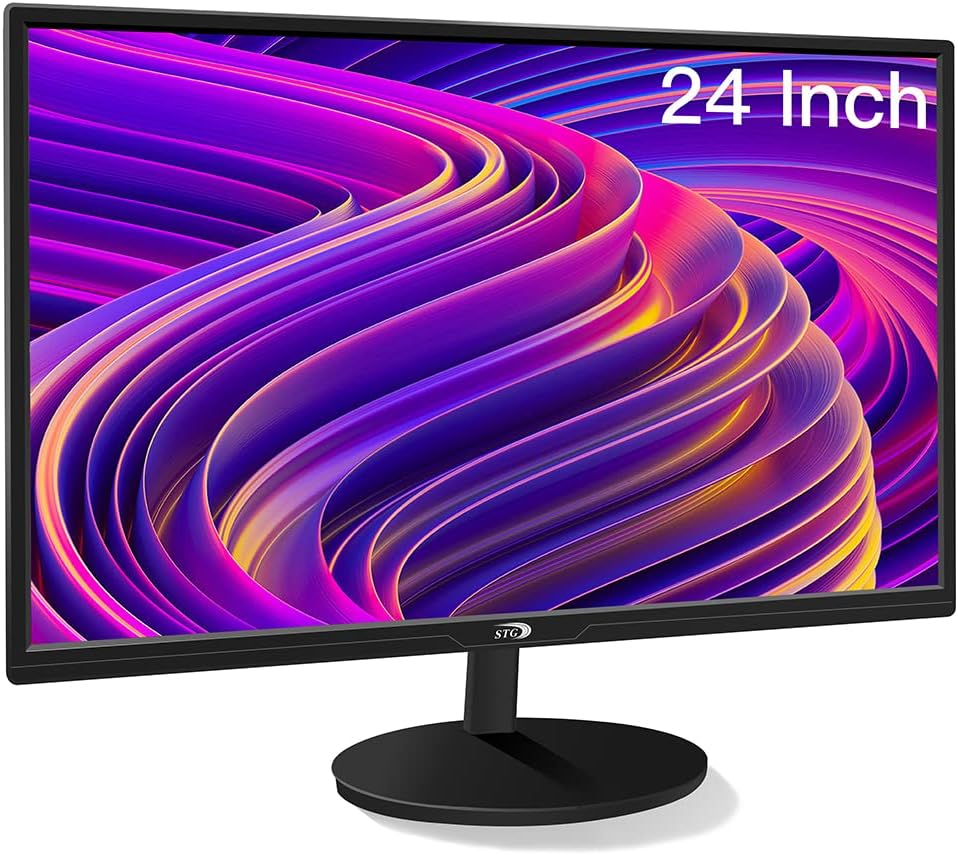 24 Inch Gaming Computer Monitor with FHD 1920 x 1080P Display