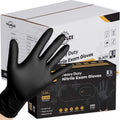 TitanFlex Disposable Nitrile Exam Gloves 6-mil Black - Heavy Duty