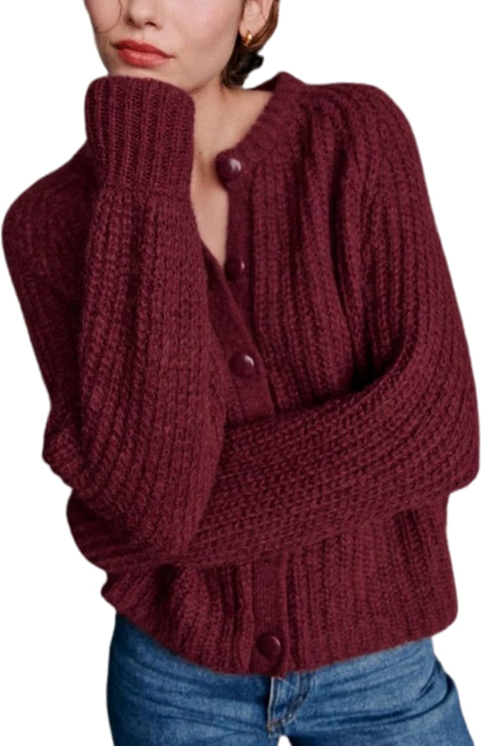 Bianstore Women's Casual Long Sleeve Cardigan Sweater