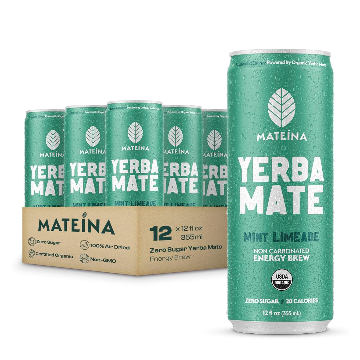Mateina Yerba Mate Energy Drink: Zero Sugar, Natural Caffeine