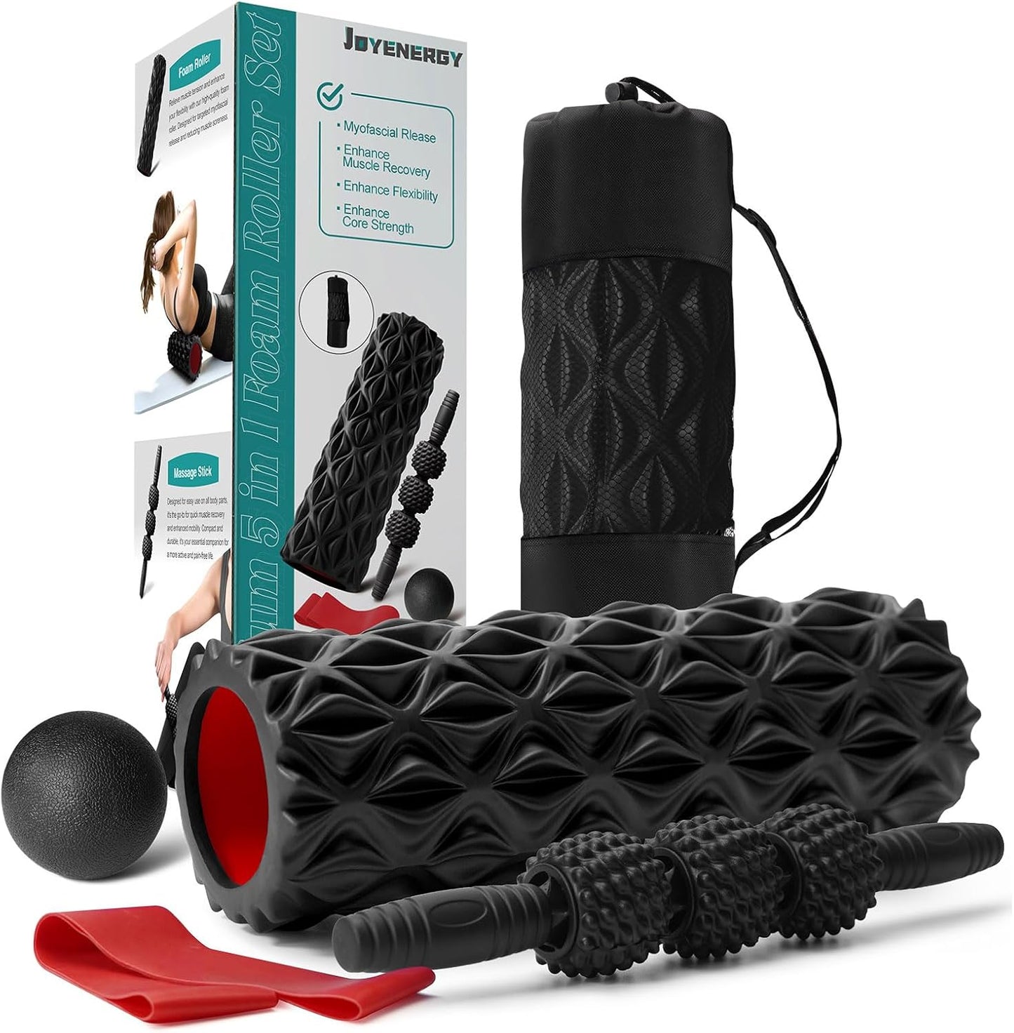 5 in 1 Foam Roller Set for Deep Muscle Massage and Stretching