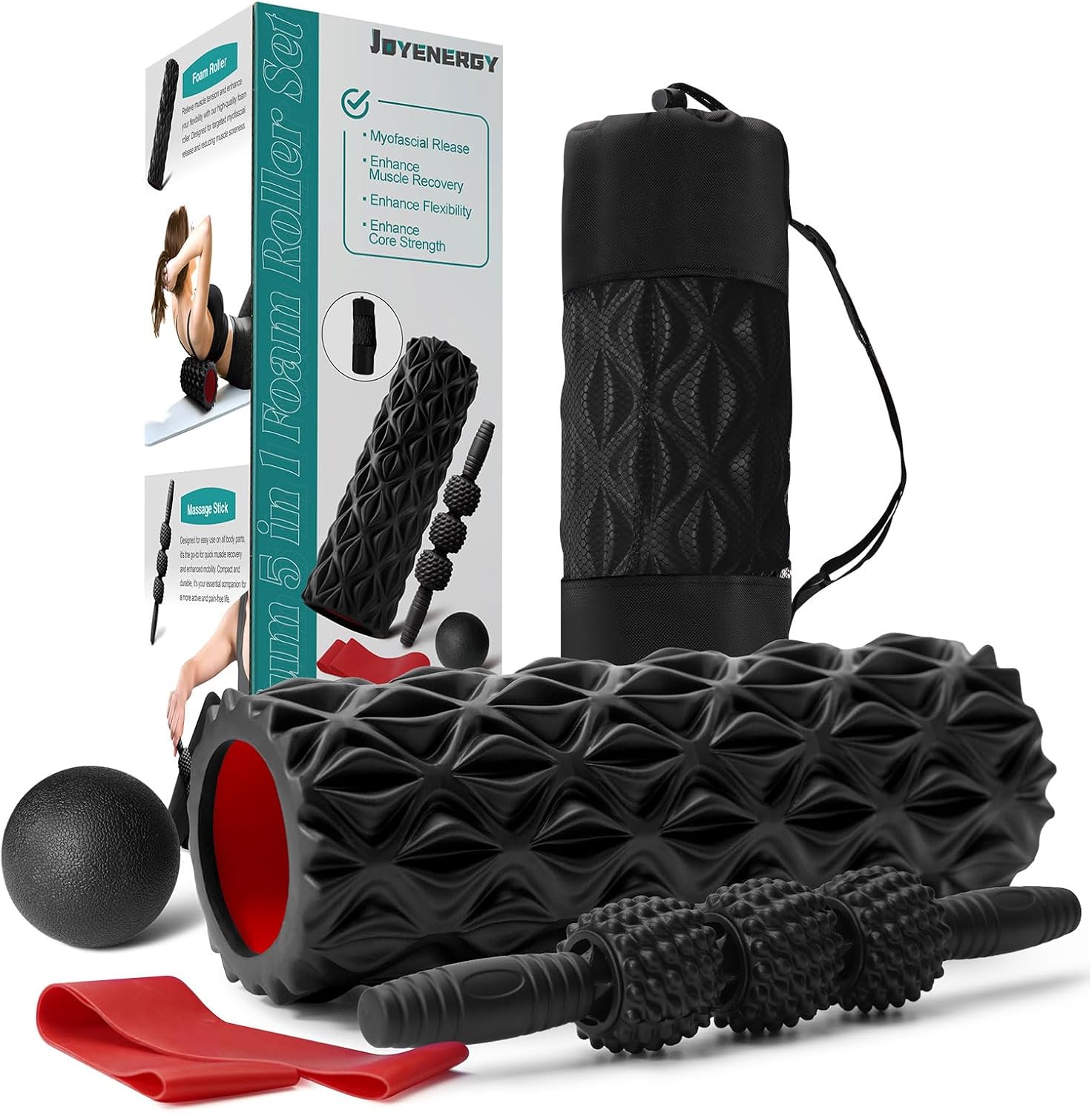 5 in 1 Foam Roller Set for Deep Muscle Massage and Stretching