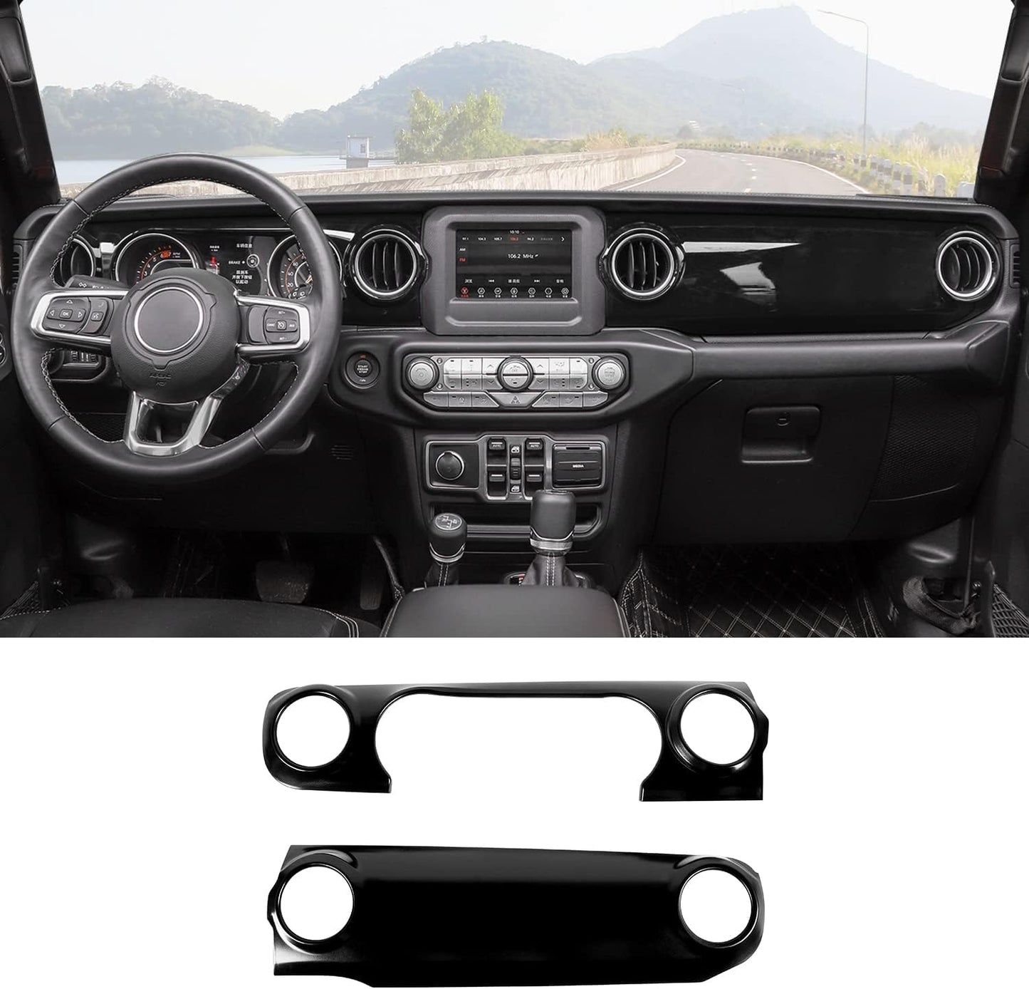 RT-TCZ Center Console Trim Cover for Jeep Wrangler JL & Gladiator