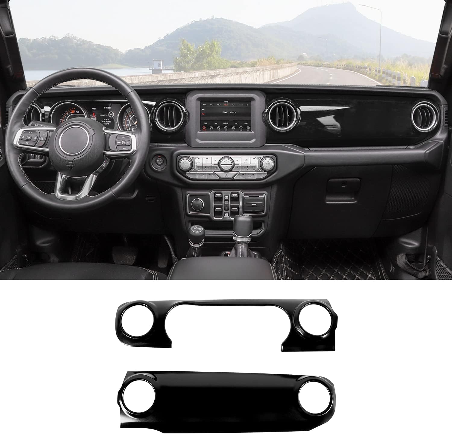 RT-TCZ Center Console Trim Cover for Jeep Wrangler JL & Gladiator