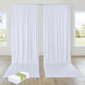 PartyVillage 10ft x 15ft White Backdrop Curtain for Weddings - Extra