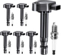 Ignition Coil Pack & Iridium Spark Plugs Set for Honda/Acura