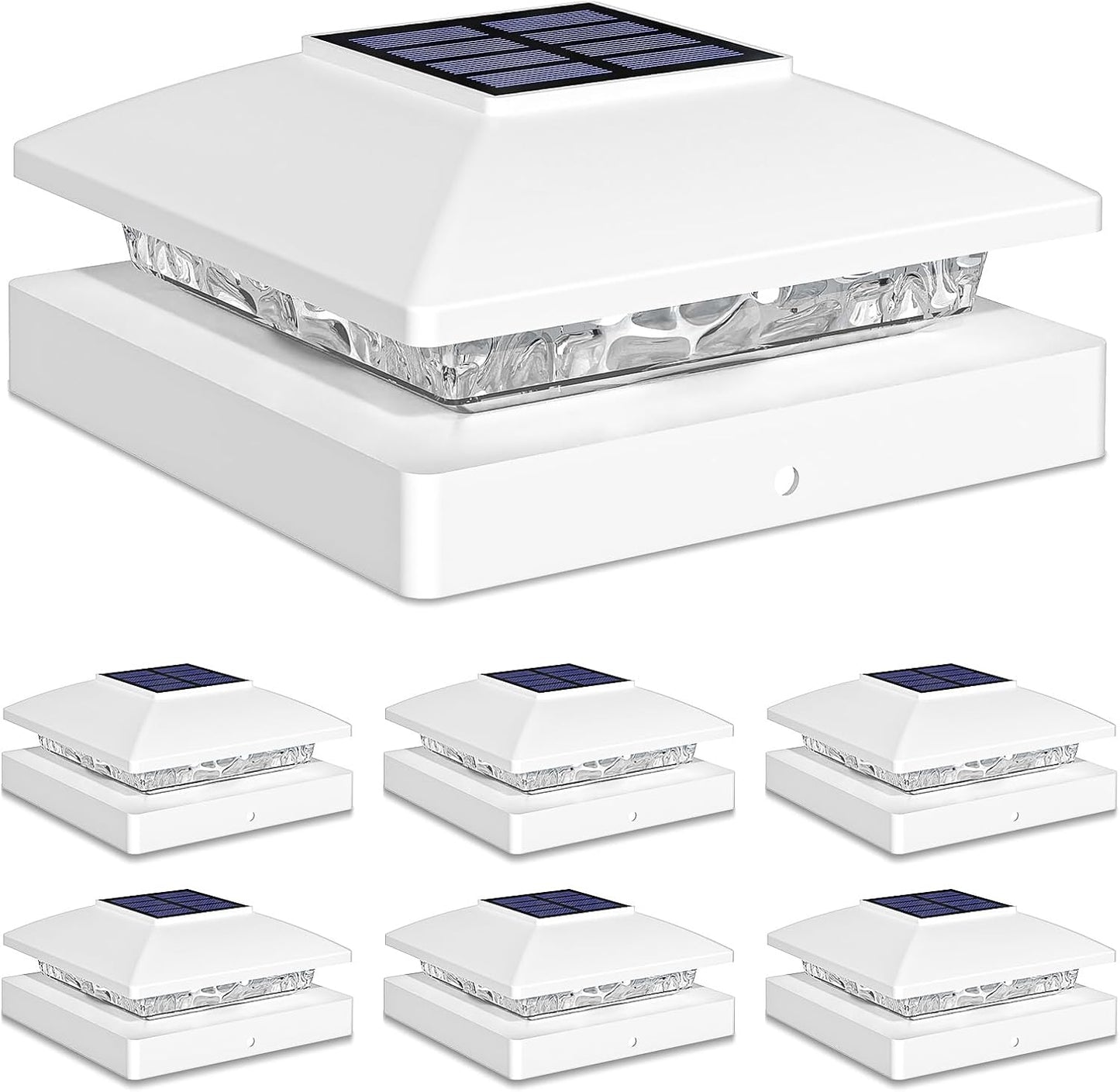 Solar Post Cap Lights Outdoor 6pack for Deck and Fence Use