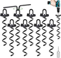 Ground Anchors Heavy Duty Spiral Screw Trampoline Stakes - Durable