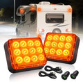 Amber Rechargeable LED Flashing Beacon Lights for Vehicles - Portable