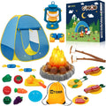 Kids Camping Play Tent with Toy Campfire and Accessories - Imaginative