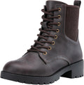 Womens 916 Ankle Combat Boots - Lace Up Booties with Zipper