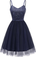 Dressystar Women's Sparkly Sequin Glitter Mini Dress - Adjustable
